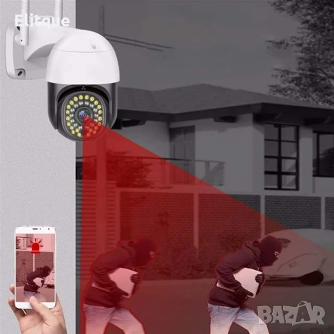 Z59 Куполна безжична камера TUYA - 36LED - 3MP, снимка 3 - Друга електроника - 53127641