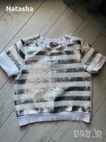 Тениска пайети , снимка 3 - Тениски - 50545451