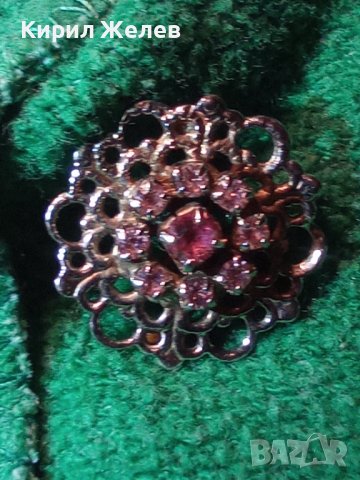 ПОСРЕБРЕНА ФЛОРАЛНА АЖУРНА АРТ АПЛИКАЦИЯ ЦВЕТЕ от БЛАГОРОДНА СТОМАНА с ФАСЕТИРАНИ АМЕТИСТИ 41069, снимка 2 - Други - 42796046