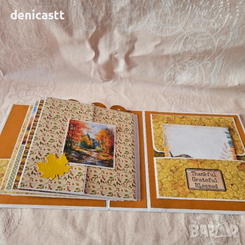 Ръчно изработен албум Есен , снимка 8 - Декорация за дома - 51300659
