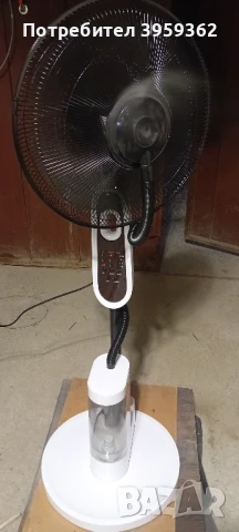 Стоящ вентилатор с функция за мъгла и дистанционно, снимка 2 - Вентилатори - 50945965