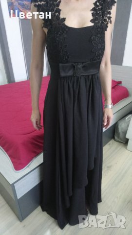 Елегантна черна рокля, снимка 3 - Рокли - 36718066