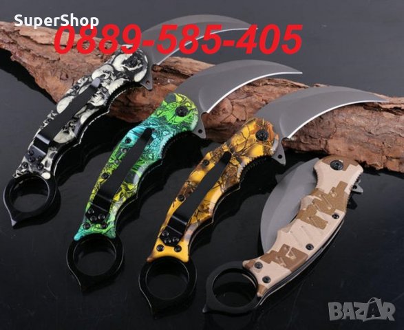 Уникален италянски сгъваем нож FOX KNIFE FA33 – KARAMBIT карамбит, снимка 3 - Ножове - 32753049