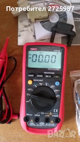 Продавам цифров мултицет  UNI T61B, снимка 3 - Друга електроника - 53523260