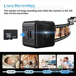 Камера за наблюдение WIFI Cam Mini, Full HD, Детектор на движение , снимка 4 - Камери - 53185752