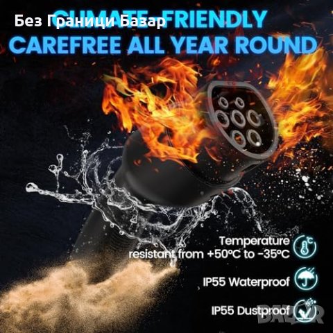 Нов Бърз Заряден Кабел за кола Type 2 - 7.2KW, 7M, Еко Съвместим за Електромобили, снимка 5 - Аксесоари и консумативи - 43557536