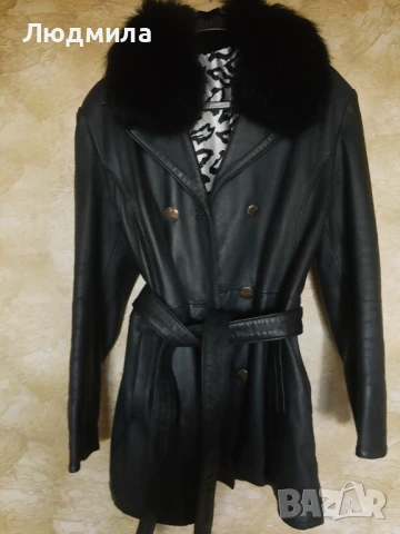 Кожено яке,висок клас с подплата и сатенен хастар,две яки,еко и лисица