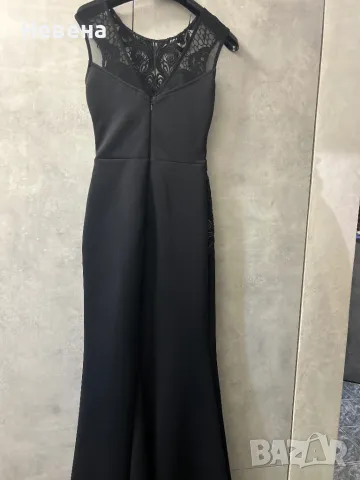 Черна рокля дълга Lipsy London размер М, снимка 3 - Рокли - 47686487