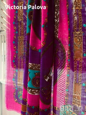 Голям акцентен шал тънка вълна, снимка 3 - Шалове - 38905415