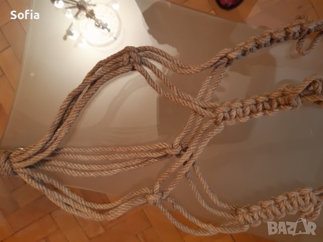 Ратанови Кошница и голям панер/Макраме голямо за висяща саксия за дома или вилата, снимка 11 - Декорация за дома - 31805412