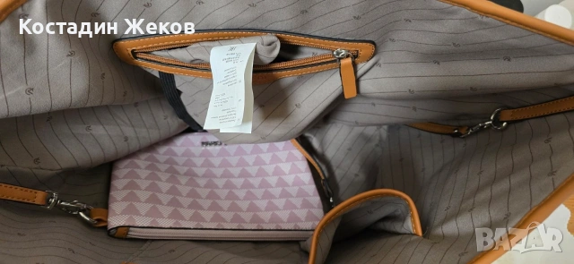  Дамска оригинална чанта със портмоне. L.Credi Munich. Като нова. , снимка 8 - Чанти - 53307947