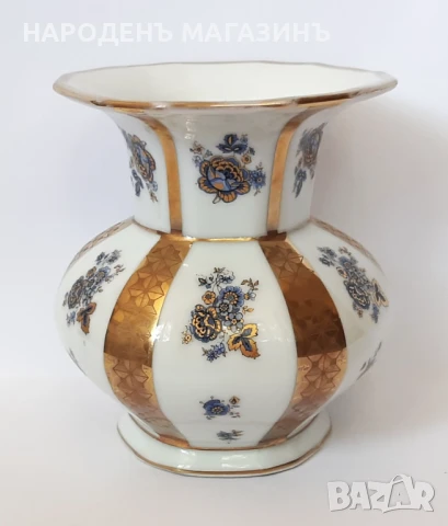 1945 г. LETTIN – Антикварен немски порцелан ваза порцеланова цветя , снимка 1