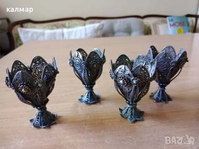 Много стари сребърни филиграни 