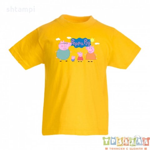 Детска тениска Peppa pig Family 2, снимка 2 - Детски тениски и потници - 33167577