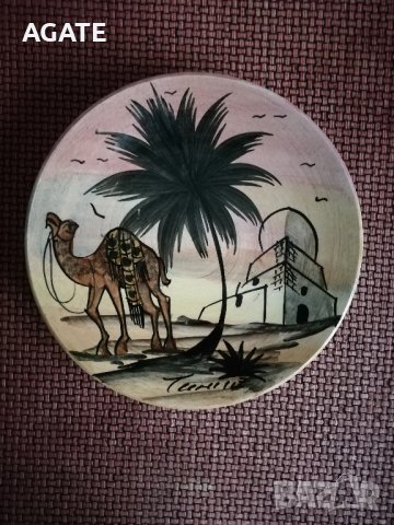 Сувенирна чиния за стена ТУНИС, снимка 1 - Пана - 32697902