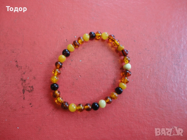 Страхотна гривна натурален кехлибар 3, снимка 2 - Гривни - 52663119