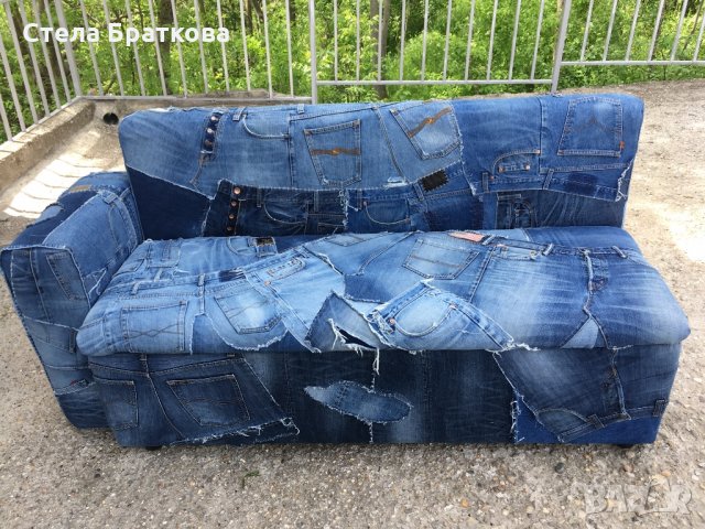 Дънкови дивани , снимка 5 - Дивани и мека мебел - 32757648