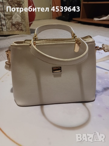 Елегантна дамска бяла чанта с дръжка, снимка 9 - Чанти - 52859392