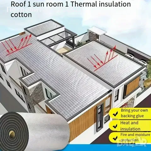 Самозалепваща се шумоизолация и топлоизолация за кола, 100 х 50 см, снимка 2 - Аксесоари и консумативи - 48743938
