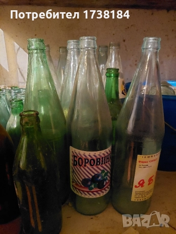 Стъклени бутилки за вино или ракия, снимка 2 - Други стоки за дома - 52306454