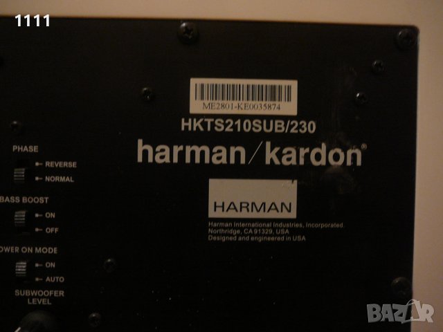 HARMAN KARDON HKTS10SUB 230, снимка 5 - Ресийвъри, усилватели, смесителни пултове - 40570569