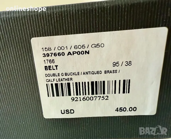 Колан GUCCI ЕСТЕСТВЕНА КОЖА - Дължина 95см, снимка 2 - Колани - 49734884