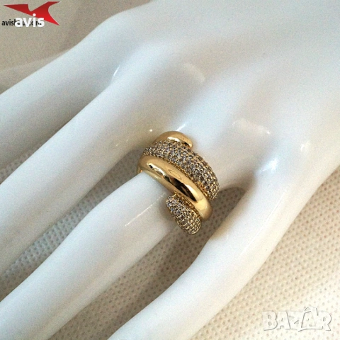 Пръстен с 14К златно покритие 224843, снимка 4 - Пръстени - 53138984