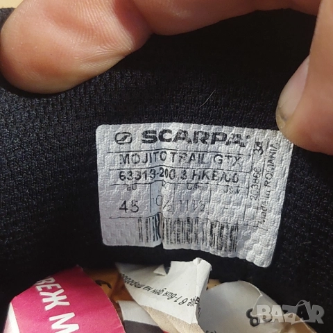 туристически обувки SCARPA MOJITO TRAIL GTX номер 45 водоустойчиви , снимка 6 - Други - 51936703