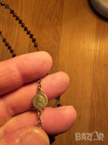 Стара молитвена броеница от франция с кръст богородица йосиф и исус за да ви пази и закриля., снимка 6 - Други ценни предмети - 51798333