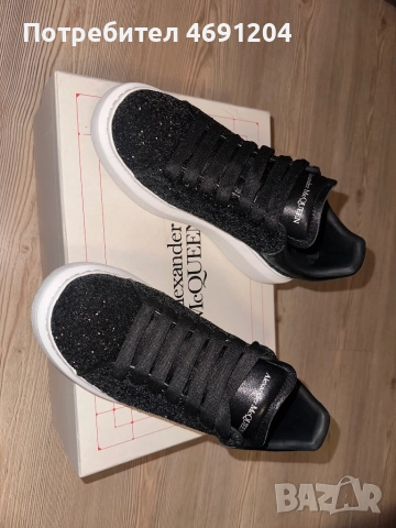 Alexander McQueen sneakers black sparkle, снимка 9 - Маратонки - 52923567