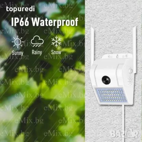 WIFI камера - прожектор, 2MP, Външен монтаж, снимка 7 - Други - 47360918
