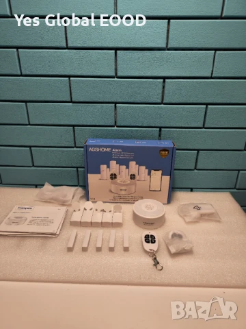AGSHOME Безжична WiFi Алармена Система с 120dB Сирена и 5 Сензори