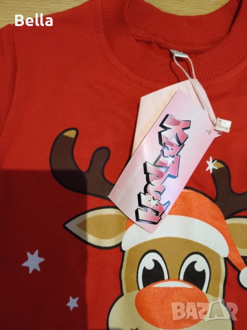 Коледен пуловер р.110 см., снимка 2 - Детски пуловери и жилетки - 52775853