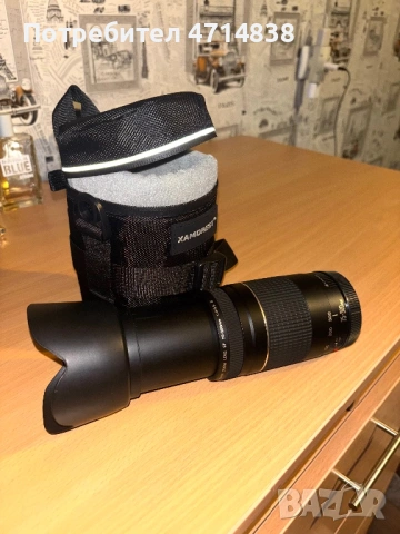 Обектив Canon EF 75-300mm f/4-5.6 + сенник + защитна чантичка, снимка 3 - Обективи и филтри - 53255942