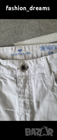  Tom Tailor бял панталон , снимка 2 - Панталони - 51995606