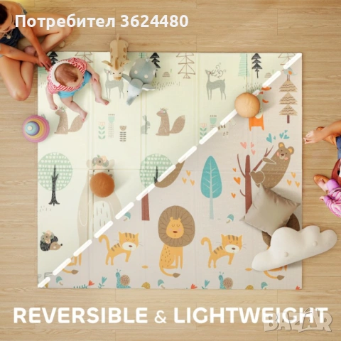 Сгъваема постелка килимче за игра 4840, снимка 3 - Други - 53276658