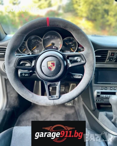 Алкантара Волан Порше Porsche GT3 911 Cayenne Cayman Panamera Carrera Boxter 991 997, снимка 11 - Аксесоари и консумативи - 49215506