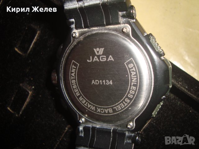 JAGA МАРКОВ ВОДОУСТОЙЧИВ КВАРЦ ЕЛЕКТРОНЕН ЧАСОВНИК ХРОНОГРАФ РЯДЪК МОДЕЛ 8058, снимка 11 - Мъжки - 32857404
