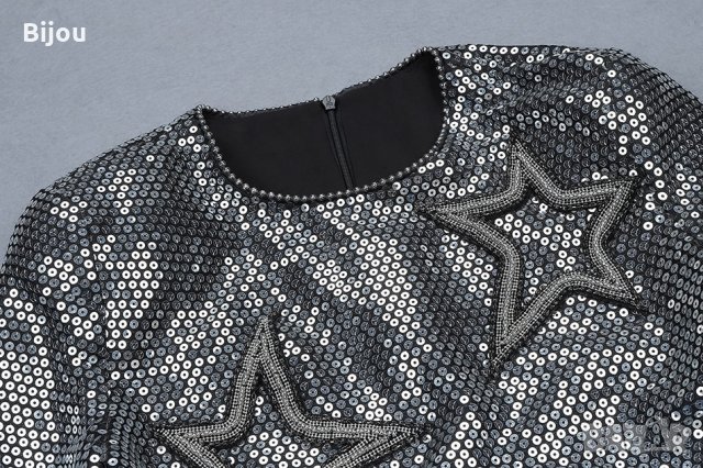 Дамска рокля с пайети , снимка 3 - Рокли - 27301551