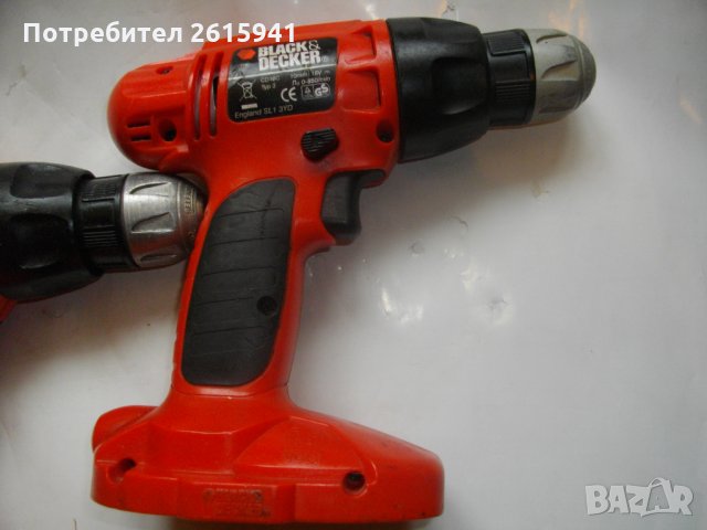 18 Волта-Black Decker CD18C-Боди-Тяло За Винтоверт-Английско-Отлично, снимка 4 - Винтоверти - 28315443