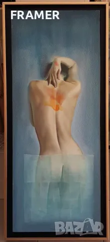 Димитър Войнов син Белязаната птица 2003г. монографирана картина маслени бои , снимка 4 - Картини - 47733943