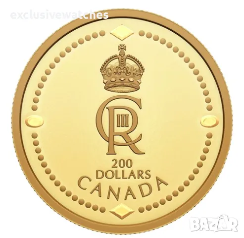 1 тройунция 24 карата Златна Монета Кралският шифър на Негово Величество Крал Чарлз III, снимка 1