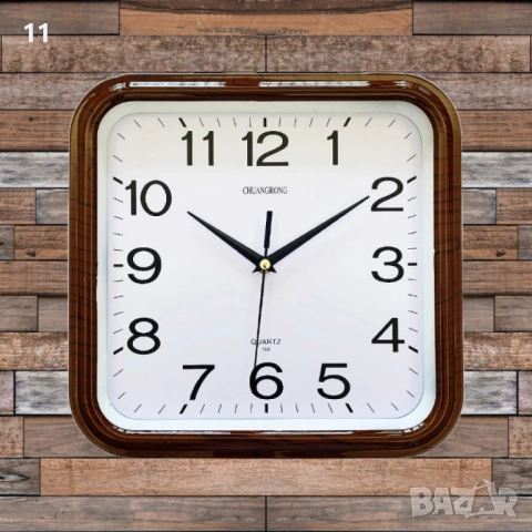 Елегантен квадратен винтидж часовник за стена / 28 см x 29 см;, снимка 2 - Стенни часовници - 53438119