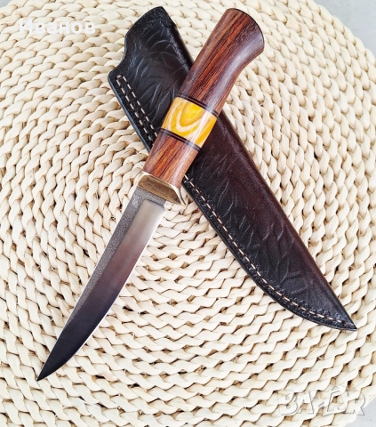 Ръчно изработен нож за лов риболов туризъм стомана RWl34 