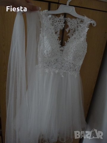 Булчинска/Сватбена рокля -  Официална/Елегантна бяла рокля, снимка 11 - Рокли - 33677693