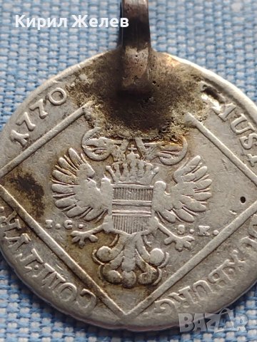 Сребърна монета 30 кройцера 1770г. Мария Терезия Виена Австрия 25226, снимка 10 - Нумизматика и бонистика - 42983611