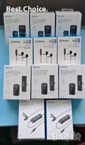 BY-M1 Pro II микрофон Lavalier с шумопотискане, всепосочен, с порт за монитор