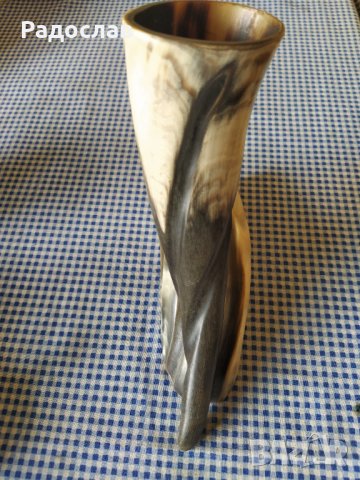 стар сувенир от естествен рог, снимка 2 - Ръчно изработени сувенири - 32464754
