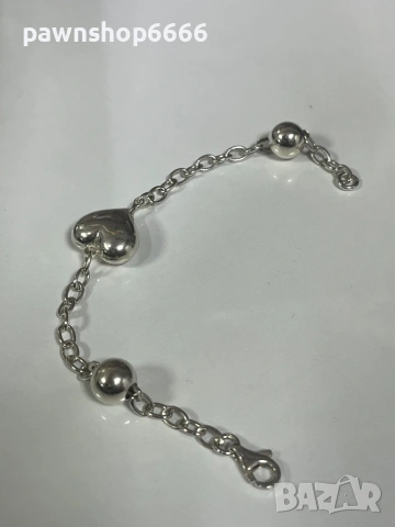 Сребърна гривна с проба 925 и тегло 9,23 грама , снимка 5 - Гривни - 53189118