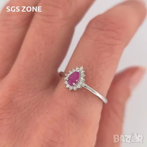 Класически Сребърни Пръстени с Естествени Камъни, снимка 4 - Пръстени - 49762024